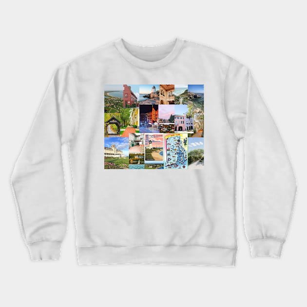 rhode island aesthetic collage Crewneck Sweatshirt by morgananjos